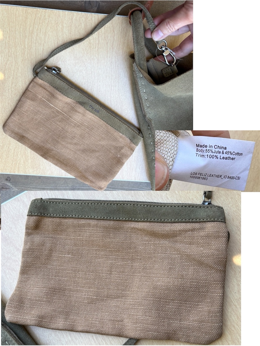 The Sak Los Feliz Moss Green Suede Leather Slouchie Hobo Bag - Picture 4 of 16